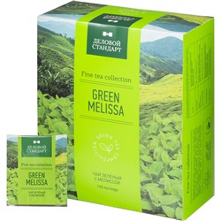 Чай Деловой Стандарт Green melissa зелен.с мелиссой 100 пак x1,8гр/уп