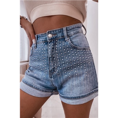 Ashleigh Blue Rhinestone Embellished Denim Shorts