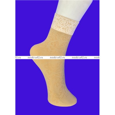ЦЕНА ЗА 10 ПАР: Лариса носки капрон женские уплотненные с рисунком арт. 1070