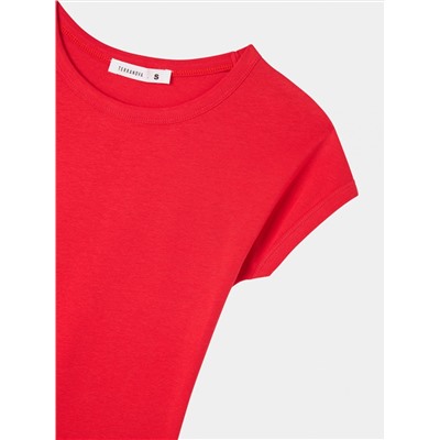Однотонная футболка Красный