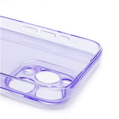 Чехол-накладка - SC344 для "Apple iPhone 15 Pro Max" (transparent/violet) (232004)