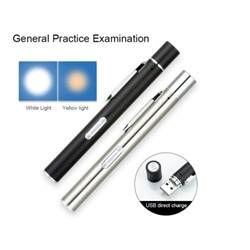 Ручка-фонарь 5в1, фонарь, лазер, ультрафиолет, USB, магнит, 11см