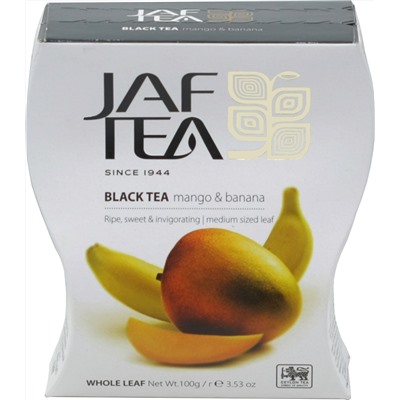 JAF TEA. Черный. Манго-банан 100 гр. карт.пачка