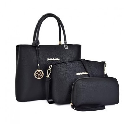 Набор сумок из 3 предметов, арт А107, цвет:чёрный