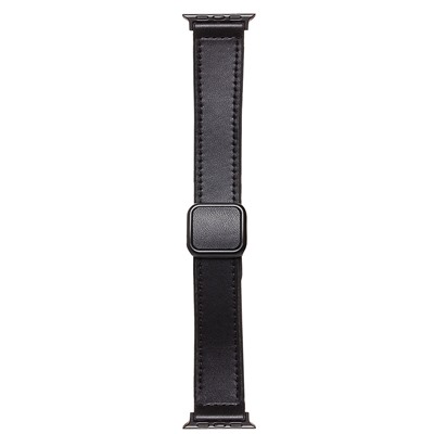 Ремешок - ApW38 Square buckle Apple Watch 38/40/41 mm экокожа (black)