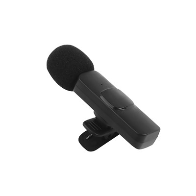 Микрофон - K9 двойной с прищепкой для телефона, Type-C (black)
