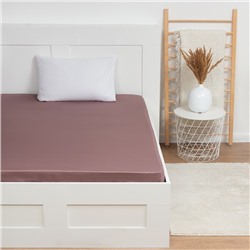 Простыня на резинке Twilight Mauve 180х200х25 см, 100% хлопок, мако-сатин, 114г/м2