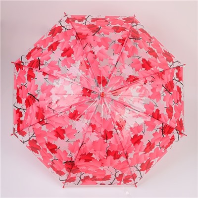 Зонт - трость полуавтоматический «Листопад», 8 спиц, R = 45 см, цвет МИКС
