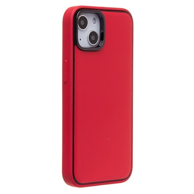 Чехол-накладка - PC084 экокожа для "Apple iPhone 14" (red) (219676)