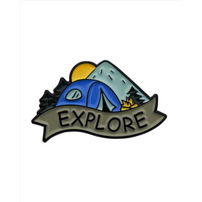 Металлический значок "Explore"