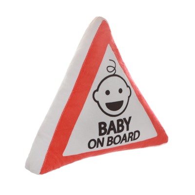 Подушка автомобильная МАТЕХ ATTENTION LINE, BABY ON BOARD, 35 х 35 х 10 см, белый