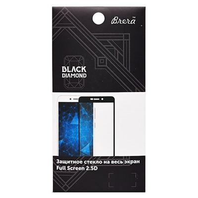 Защитное стекло Full Screen Brera 2,5D для "Huawei Y7 Prime 2018/Y7 Pro 2018" (black)