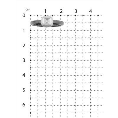 Кольцо из родированного серебра 925 пробы R08827бр