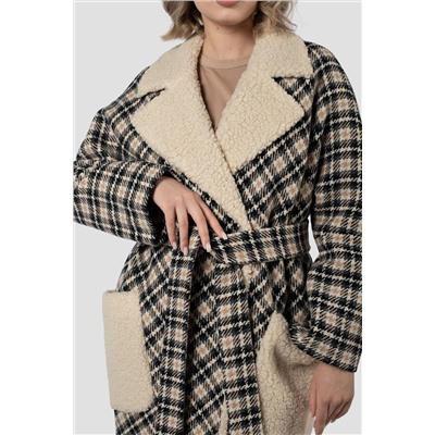 02-3154 Пальто женское утепленное (пояс)