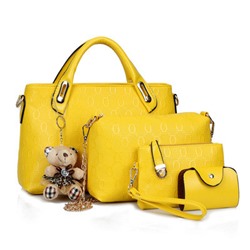 Комплект сумок из 4 предметов, арт А15, цвет:желтый