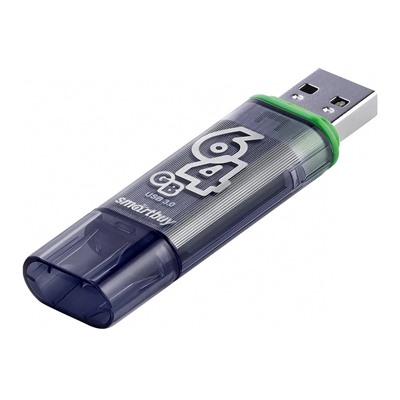 Флэш накопитель USB 64 Гб Smart Buy Glossy 3.0 (dark grey)