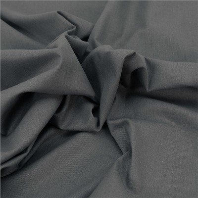 Ткань на отрез бязь гладкокрашеная ГОСТ 150 см цвет угольно-серый