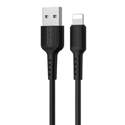 Кабель USB - Apple lightning Borofone BX16 Easy  100см 2A  (black)