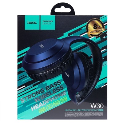 Bluetooth-наушники полноразмерные Hoco W30 (повр. уп.) (blue/black)