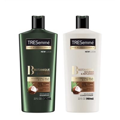 Шампунь для волос TRESemmé Botanique Nourish & Replenish Shampoo with Coconut Oil&Aloe Vera с экстрактами кокоса и алое вера , 400 мл (Увлажняющий)