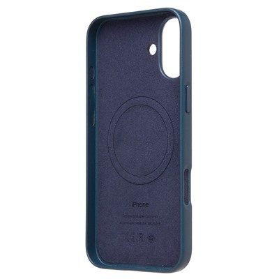 Чехол-накладка ORG SM002 экокожа SafeMag для "Apple iPhone 16 Plus" (pacific blue) (234502)