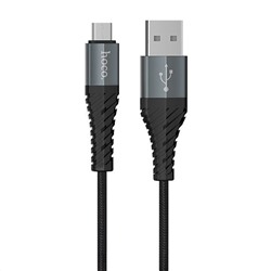 Кабель USB - micro USB Hoco X38 Cool Charging  100см 2,4A  (black)