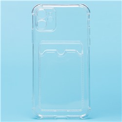 Чехол-накладка - SC278 с картхолдером для "Apple iPhone 11" (transparent) (205942)