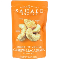 Sahale Snacks, Глазированная смесь: мандарин, ваниль, кешью и макадмия, 4 унц. (113 г)