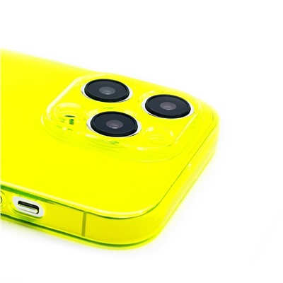 Чехол-накладка - SC344 для "Apple iPhone 14 Pro" (transparent/yellow) (232021)