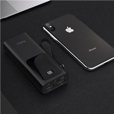 Внешний аккумулятор Hoco J41 (пов.уп) 10 000mAh Micro USB/USB Type-C/Lightning (black)