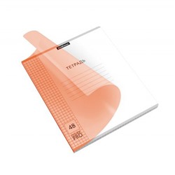 Тетрадь  48л клетка пластиковая обложка "Классика CoverPrо Neon" оранжевая 56391 ErichKrause