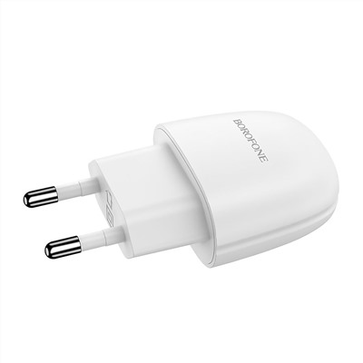 Адаптер Сетевой с кабелем Borofone BA49A Vast USB 2,1A/10W (USB/Lightning) (white)