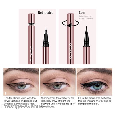 Подводка для глаз O.TWO.O Ink Colour waterproof eyeliner pen №1.0 Black (арт 1008)