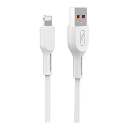 Кабель USB - Apple lightning SKYDOLPHIN S58L (повр. уп.)  100см 2,4A  (white)