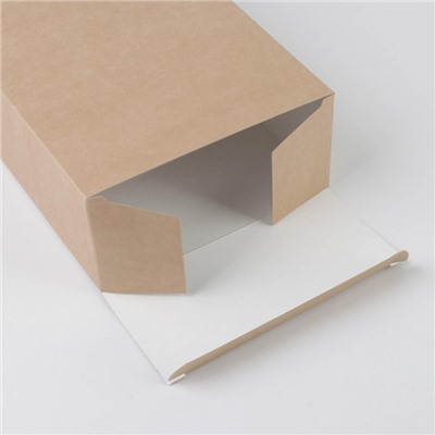 Коробка подарочная складная крафтовая, упаковка, 16 х 23 х 7,5 см