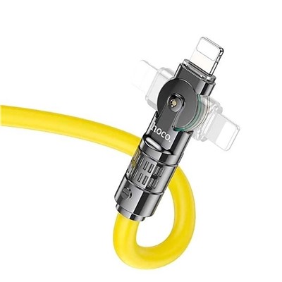 Кабель USB - Apple lightning Hoco U118  120см 2,4A  (yellow)