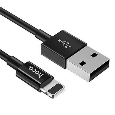 Кабель USB - Apple lightning Hoco X23 Skilled (повр. уп)  100см 2,1A  (black)