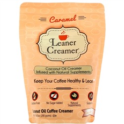 Leaner Creamer, Coconut Oil Coffee Creamer, Caramel, 9.87 oz (280 g)