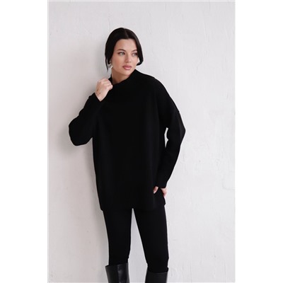 10177 Удлинённый свитер чёрный
