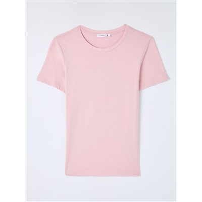 Базовая футболка с круглым вырезом Розовый