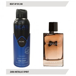 Дезодорант Beas M248 Zara Metallic Spirit For Men deo 200 ml