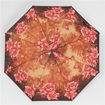 Зонт автоматический «Olivia», ветроустойчивый, 3 сложения, 8 спиц, R = 47 см, цвет МИКС