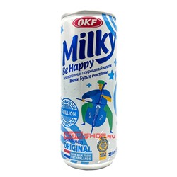 Напиток газированный безалкогольный Оригинал Милки Би Хэппи Milky Be Happy OKF, Корея, 250 мл