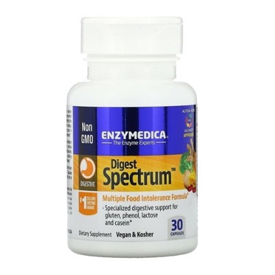 Digest Spectrum, комплексное средство для пищевой непереносимости, 30 капсул