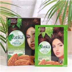 Хна для волос коричневая VATIKA HENNA HAIR COLOURS BROWN, 6 пакетиков по 10 г