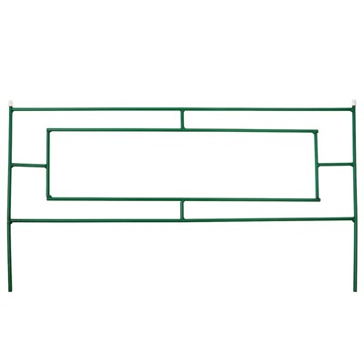 Ограждение декоративное, 55 × 500 см, 5 секций, металл, зелёное, «Газонный»