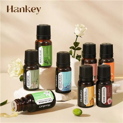Набор эфирных арома-масел в подарочной коробке для ароматерапии Hankey, 8 шт. по 10 мл.
