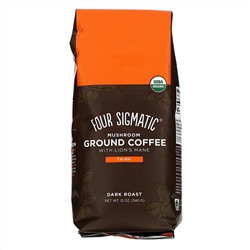 Four Sigmatic, кофейно-грибная смесь с ежовиком гребенчатым, темное прожарки, 340 г (12 унций)