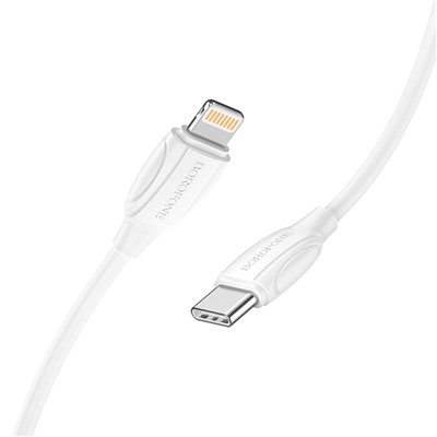 Кабель Type-C - Apple lightning Borofone BX19  100см 3A  (white)