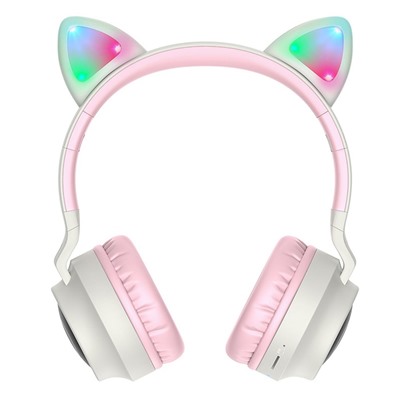 Bluetooth-наушники полноразмерные Hoco W27 (gray/pink)